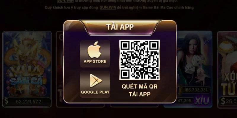 Giao diện tải app Sunwin về Iphone